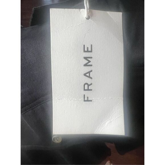 Frame Arie Linen-Blend Shirt in Black NWT Size XS - Picture 9 of 10